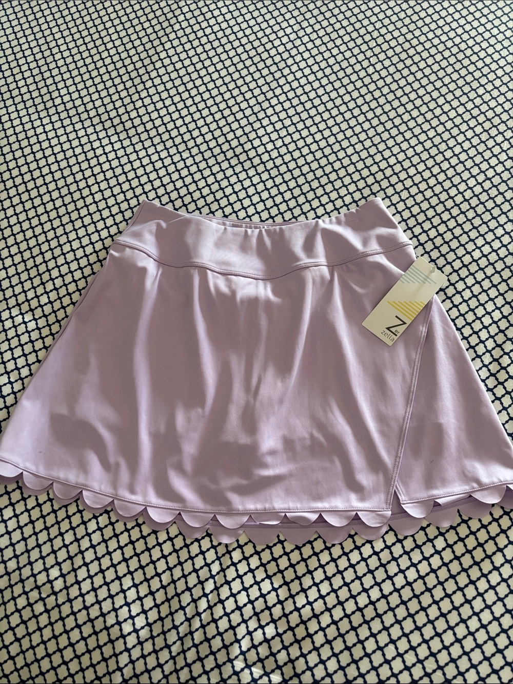Women's Lavender Scallop-Hem Skirt